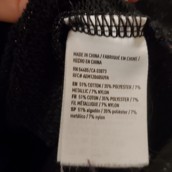 American Eagle Black Glitter Sweatshirt - Picture 4 of 4